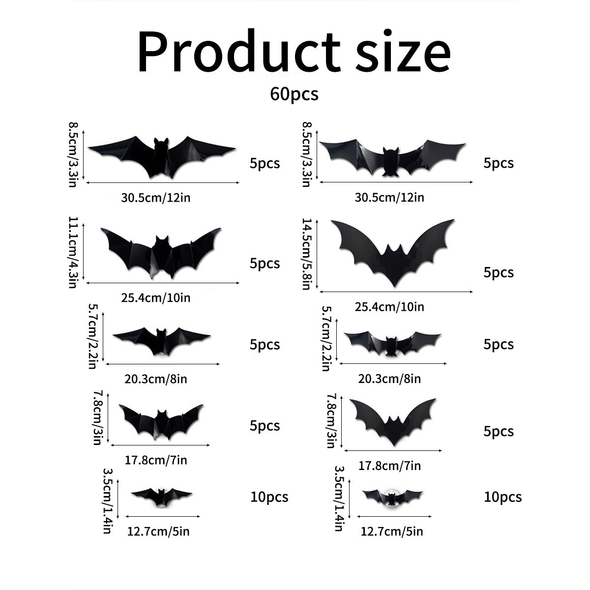 Halloween LED Bat Wall Stickers ? Flashing Glow Bats for Spooky Party Decor
